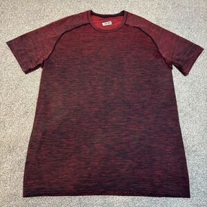 Lululemon Athletic Shirt Mens XL Red‎ Black Performance Raglan Heather Training